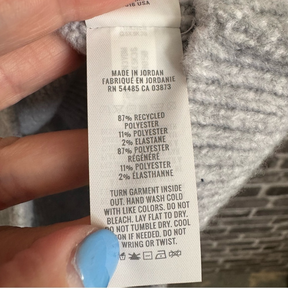 NWT Aerie unREAL Cable Pearl Crew Sweater Oversized Soft Gray - Picture 9 of 12